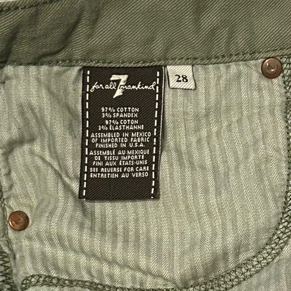 7 FOR ALL MANKIND Olive Distressed Jeans - Picture 9 of 10